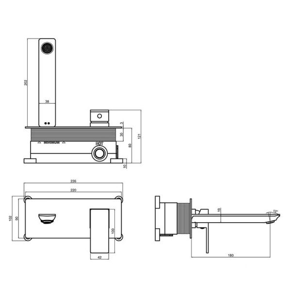 Смеситель для раковины Aquame Savona AQM6815BG